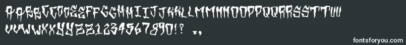 Grimey-fontti – valkoiset fontit mustalla taustalla