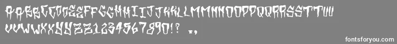 フォントGrimey – 灰色の背景に白い文字