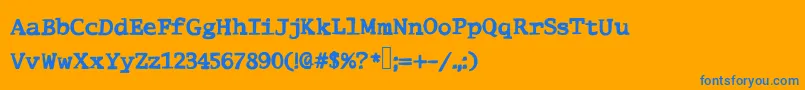 Шрифт Comictype – синие шрифты на оранжевом фоне