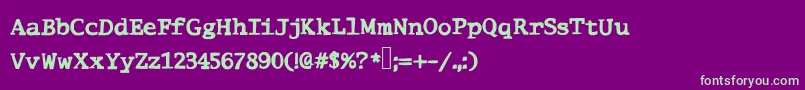 Шрифт Comictype – зелёные шрифты на фиолетовом фоне