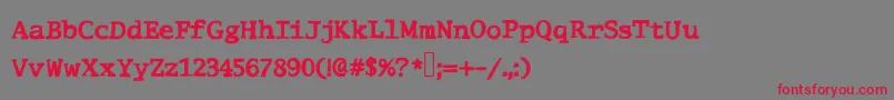 Comictype Font – Red Fonts on Gray Background