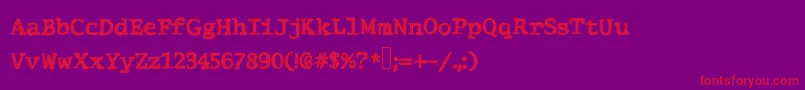 Comictype Font – Red Fonts on Purple Background