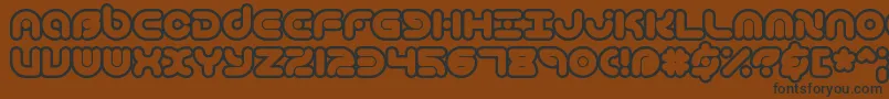fuente Techniqo – Fuentes Negras Sobre Fondo Marrón