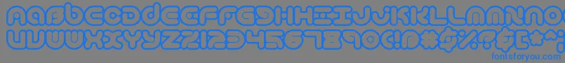 Techniqo Font – Blue Fonts on Gray Background