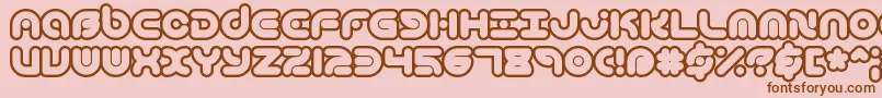 Techniqo Font – Brown Fonts on Pink Background