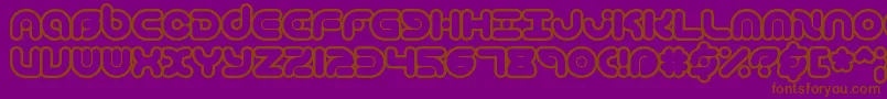 Techniqo Font – Brown Fonts on Purple Background