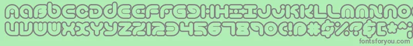 Techniqo Font – Gray Fonts on Green Background