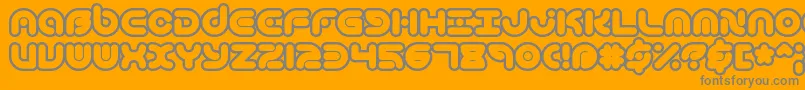 Techniqo Font – Gray Fonts on Orange Background