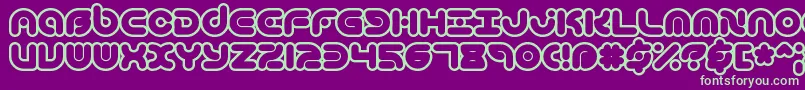 Techniqo Font – Green Fonts on Purple Background