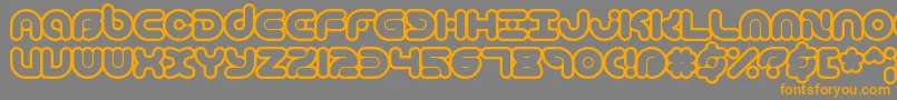 Techniqo Font – Orange Fonts on Gray Background