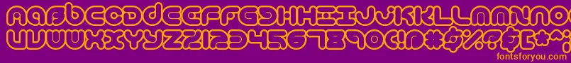 Techniqo Font – Orange Fonts on Purple Background