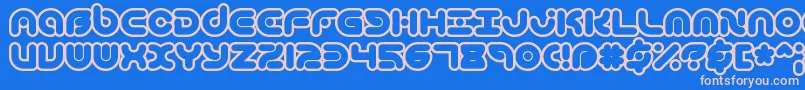 Techniqo Font – Pink Fonts on Blue Background