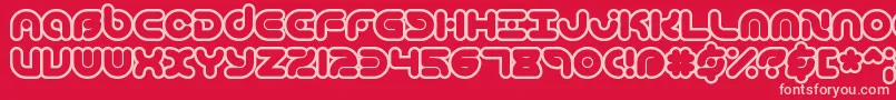 Techniqo Font – Pink Fonts on Red Background