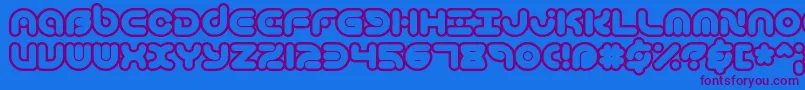 Techniqo Font – Purple Fonts on Blue Background