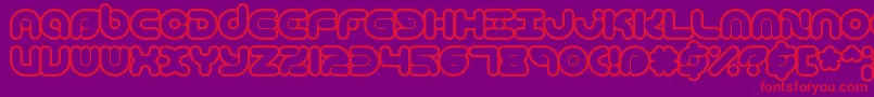 Techniqo Font – Red Fonts on Purple Background