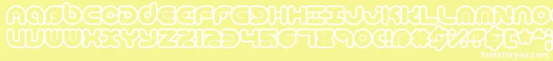 Techniqo Font – White Fonts on Yellow Background