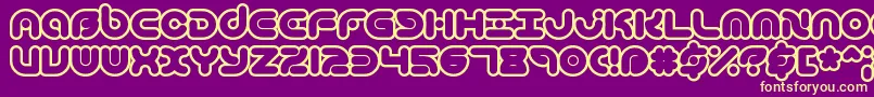 Techniqo Font – Yellow Fonts on Purple Background