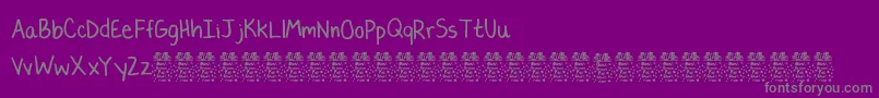 LaurencbDemo Font – Gray Fonts on Purple Background
