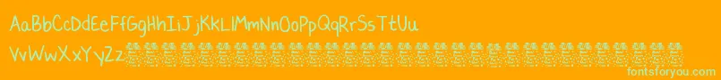 LaurencbDemo Font – Green Fonts on Orange Background