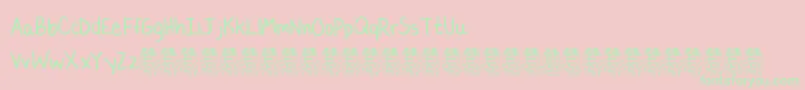 LaurencbDemo Font – Green Fonts on Pink Background