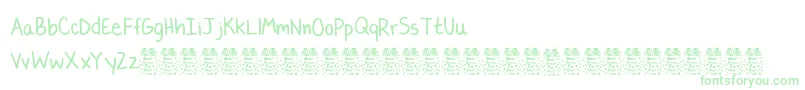 LaurencbDemo Font – Green Fonts on White Background