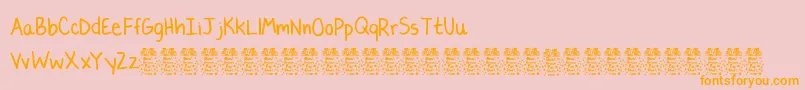 LaurencbDemo Font – Orange Fonts on Pink Background