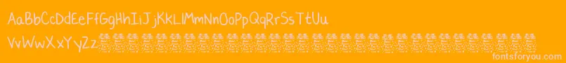 LaurencbDemo Font – Pink Fonts on Orange Background