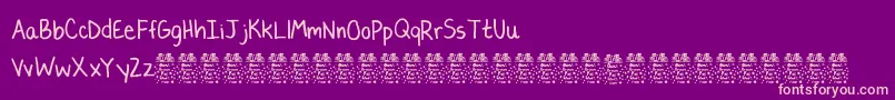 LaurencbDemo Font – Pink Fonts on Purple Background