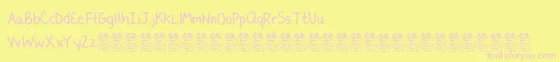 LaurencbDemo Font – Pink Fonts on Yellow Background