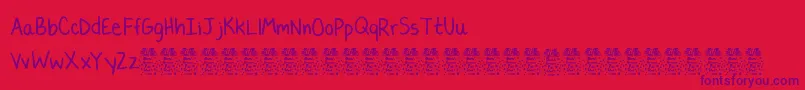 LaurencbDemo Font – Purple Fonts on Red Background