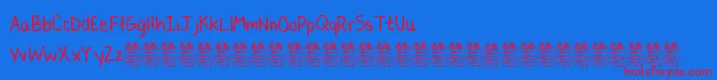 LaurencbDemo Font – Red Fonts on Blue Background