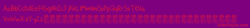 LaurencbDemo Font – Red Fonts on Purple Background