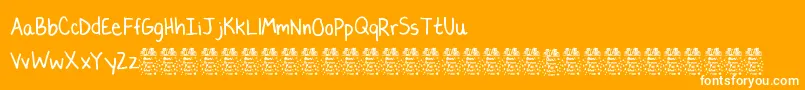 LaurencbDemo Font – White Fonts on Orange Background