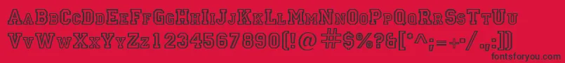 GeLetterJacket Font – Black Fonts on Red Background