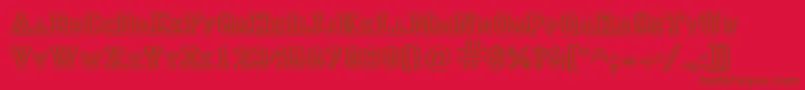 GeLetterJacket Font – Brown Fonts on Red Background
