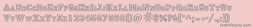 GeLetterJacket Font – Gray Fonts on Pink Background
