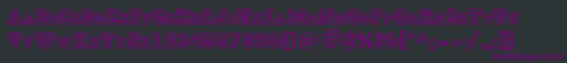 GeLetterJacket Font – Purple Fonts on Black Background