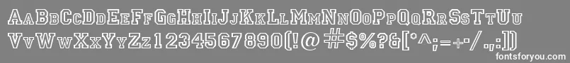 GeLetterJacket Font – White Fonts on Gray Background