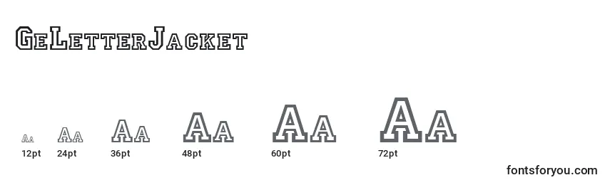 GeLetterJacket Font Sizes