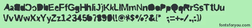 Riptrashcutmirror Font – Black Fonts on Green Background