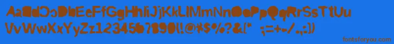 Riptrashcutmirror Font – Brown Fonts on Blue Background
