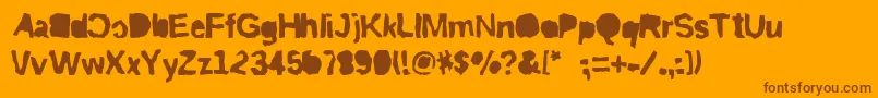 Riptrashcutmirror Font – Brown Fonts on Orange Background