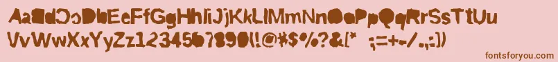 Riptrashcutmirror Font – Brown Fonts on Pink Background