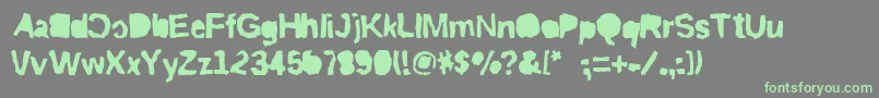 Riptrashcutmirror-fontti – vihreät fontit harmaalla taustalla