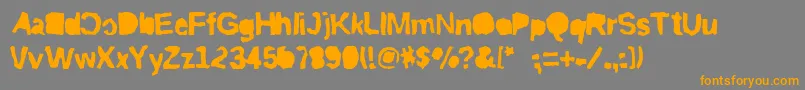 Riptrashcutmirror Font – Orange Fonts on Gray Background