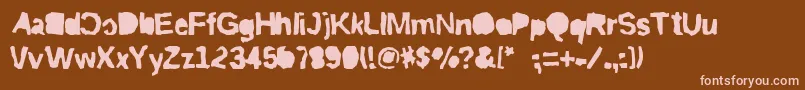 Riptrashcutmirror Font – Pink Fonts on Brown Background
