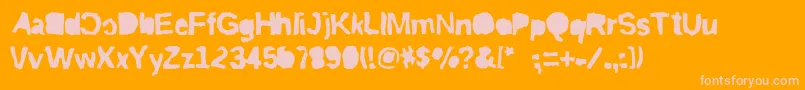 Riptrashcutmirror Font – Pink Fonts on Orange Background