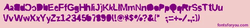 Riptrashcutmirror Font – Purple Fonts on Pink Background