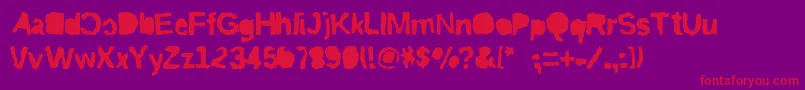Riptrashcutmirror Font – Red Fonts on Purple Background