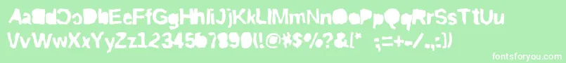 Riptrashcutmirror Font – White Fonts on Green Background